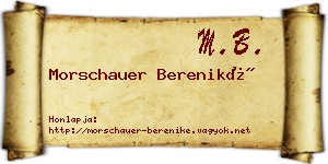 Morschauer Bereniké névjegykártya